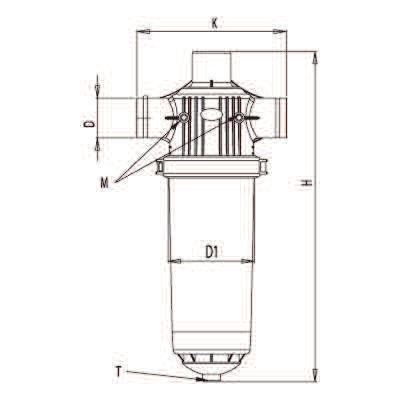 Rysunek techniczny filtra